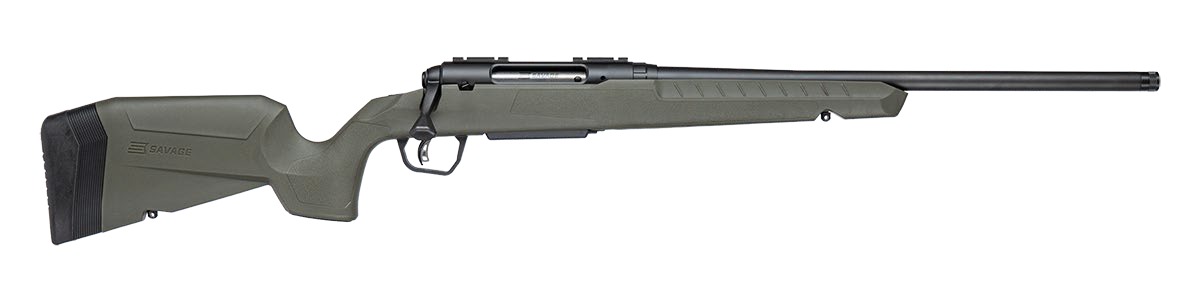 Savage Arms 33113 Axis 2 22-250 Rem 4+1 20" Matte Black Carbon Steel Threaded Barrel, Drilled & Tapped Receiver, OD Green Fixed w/Pistol Grip Synthetic Stock, Right Hand