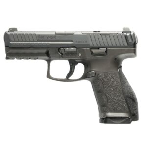 HK 81001239 A1 K-B Compact Frame 9mm Luger 10+1 4.03" Steel Optic Ready Slide. Black Polymer Frame w/Picatinny Rail. Textured Grip