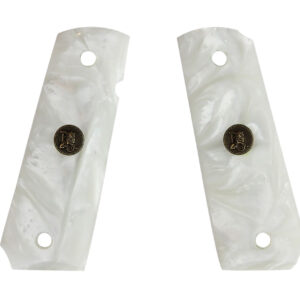 Pachmayr 62001 Custom Grip White Simulated Pearl Panels for 1911 with Ambidextrous Safety