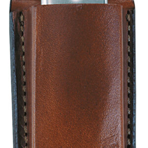 Bianchi 10739 Open Top Mag Pouch Single Tan Leather Belt Clip Compatible w/ 9mm/40 Belts 1.75" Wide