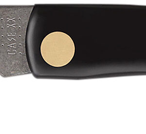 Case 00095 Sod Buster Jr. 2.80" Folding Skinner Plain Etched As-Ground Stainless Steel Blade Black Synthetic Handle