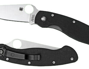 Spyderco C36GPE Military  4" Folding Modified Clip Point Plain CPM S30V Stainless Steel Blade/G10 Black Handle