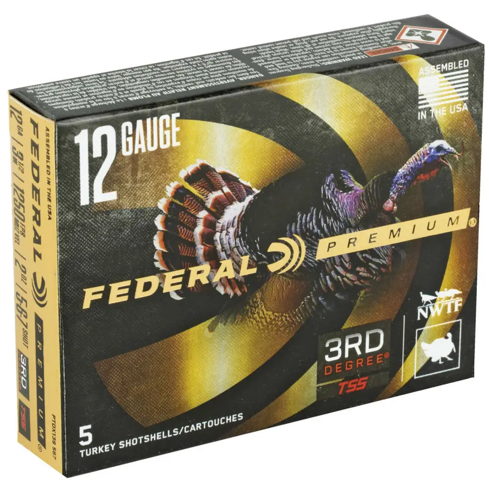 FEDERAL 12GA 3-1/2" 2OZ 5, 6, 7 SHOT 1250 FPS 5 RD/BX 10 BX/CS