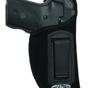 Uncle Mike's 89012 Inside The Pants Holster IWB Size 01 Black Suede Like Belt Clip Fits Medium Autos Fits 3-4" Barrel Left Hand