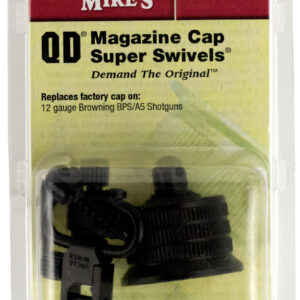 Uncle Mike's 18302 Mag Cap Swivel Set made of Steel with Blued Finish, 1" Loop Size & Quick Detach Style for 12 Gauge Browning BPS, A5 Includes Two Super Swivels
