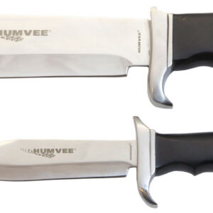 Humvee Adventure Gear HMVBC02BK Bowie Knife Set  Fixed Plain Spear Point Polished Stainless Steel Black Pakawood