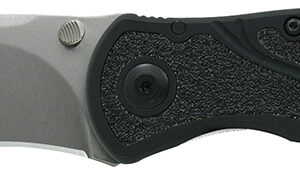 Kershaw 1670S30V Blur  3.40" Folding Drop Point w/Recurve Plain Stonewashed Powder Coated CPM S30V SS Blade Black Anodized Aluminum Handle Includes Pocket Clip