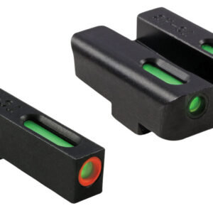 TruGlo TG13GL1PC TFX Pro  Black | Green Tritium & Fiber Optic Orange Outline Front Sight Green Tritium & Fiber Optic Rear Sight