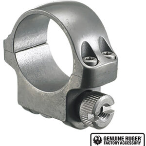 Ruger 90293 3KTG Scope Ring  Silver 1" Low