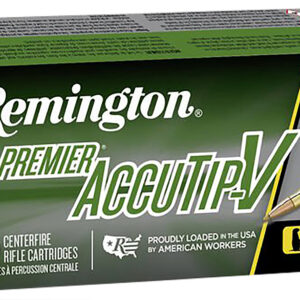 Remington Ammunition 29186 Premier Accutip-V 22-250Rem 50gr AccuTip V Boat Tail 20 Per Box/10 Case