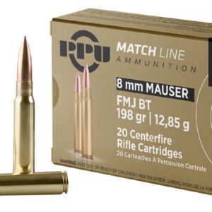 PPU PPM8 Match  8mmMauser 200gr Full Metal Jacket Boat Tail 20 Per Box/10 Case