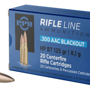 PPU PP300BH Standard Rifle  300Blackout 125gr Hollow Point Boat Tail 20 Per Box/50 Case
