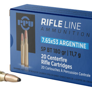 PPU PP7AS Metric Rifle  7.65x53mmArgentine 180gr Soft Point Boat Tail 20 Per Box/10 Case