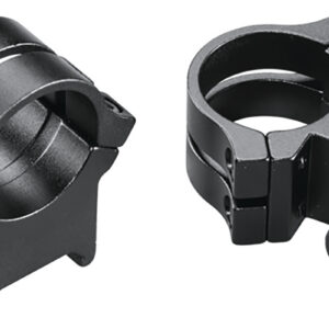 Weaver Mounts 49049 Quad Lock Detachable Rings  Matte Black 1" Extra High