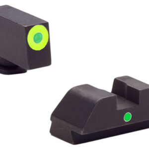 AmeriGlo GL305 i-Dot Sight  Set for Glock  Green Tritium LumiGreen Outline Front Sight-Green Tritium Rear Sight