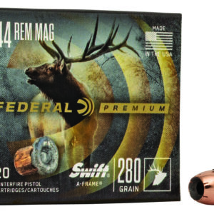 Federal P44SA Premium  44RemMag 280gr Swift A Frame 20 Per Box/10 Case