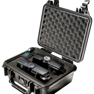 Pelican 1200000110 Protector Case Black Polypropylene Holds Handgun