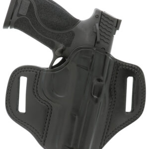 Galco CM224B Combat Master  OWB Black Leather Belt Slide Compatible w/Ruger Security-9/Glock 17/Glock 22 Gen2-5 Belt 1.75" Wide Right Hand
