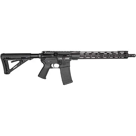 Modern tactical rifle with adjustable stock and free-floating handguard.