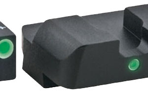 AmeriGlo GL102 i-Dot Sight  Set for Glock  Green Tritium White Outline Front Sight-Green Tritium Rear Sight