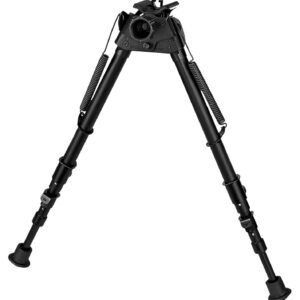Harris Bipods 25CS Swivel 25C Swivel Stud, 13.50-27", Black Steel/Aluminum, Rubber Feet