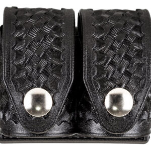 HKS 203BMBN SpeedLoader Case  Double Medium Black Hytrel Belt Loop Belts 2.25" Wide