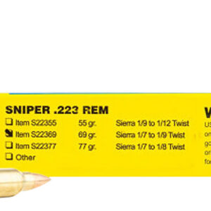 Buffalo Bore Ammunition S2236920 Sniper Strictly Business 223Rem 69gr Hollow Point Boat Tail 20 Per Box/12 Case