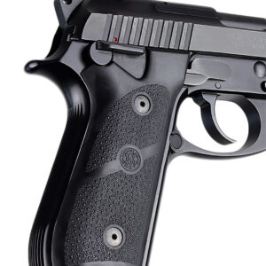 Hogue 99010 Grip Panels  Black Rubber for Taurus PT-92, PT-99