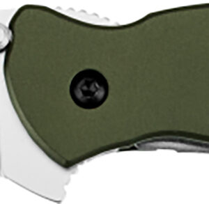 Kershaw 1620OL Scallion  2.40" Folding Drop Point Plain Bead Blasted 420HC SS Blade Olive Drab Anodized Aluminum Handle Includes Pocket Clip