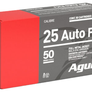 Aguila 1E252110   25ACP 50gr Full Metal Jacket 50 Per Box/20 Case