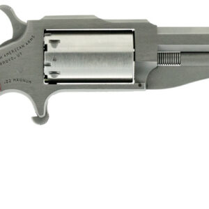 North American Arms 18603C 1860 The Earl 22 LR/22 WMR 5 Shot 3" Stainless Steel Barrel, Frame & Cylinder, Rosewood Boot Grip, Exposed Hammer