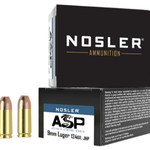 Nosler 51286 Assured Stopping Power Handgun 9mmLuger 124gr Jacketed Hollow Point 20 Per Box/20 Case