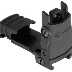 Mission First Tactical BUPSWR Flip Up Rear Sight  Black Folding AR-Platform