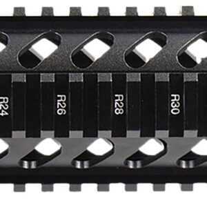 Aim Sports MT061 AR Handguard  10" Mid-Length Style Made of Aluminum with Black Anodized Finish & Quad Rail