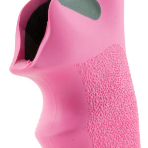 Hogue 78027 Tamer  Cushion Pink Rubber Grip with Finger Grooves for Ruger LCR, LCRx