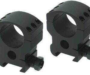 High-quality black scope mounts for rifles and handguns, designed for secure attachment and optimal.
