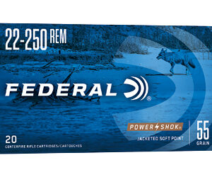 FED PWRSHK 22-250REM 55GR SP 20/200