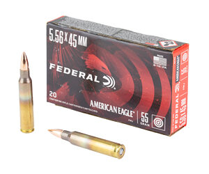 Federal American Eagle 5.56x45mm Ammo Cartridge.