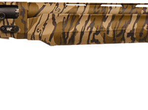 High-quality hunting rifle with camouflage finish and scope for outdoor shooting.
