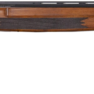 Rifle with wooden stock and long barrel for hunting or sport shooting.