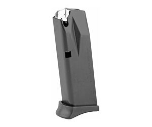 Magazine for a semi-automatic pistol, standing upright.