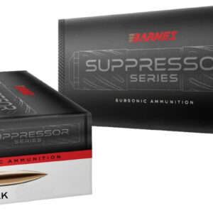 Ammunition box for subsonic rounds from Barnes Suppressor Series.