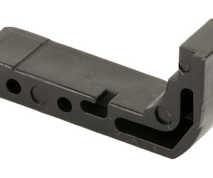 Close-up of a black firearm accessory component for guns.