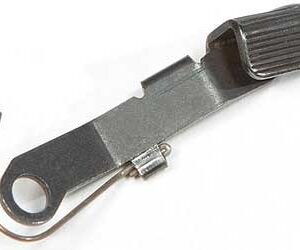 Firearm trigger safety mechanism with textured grip.