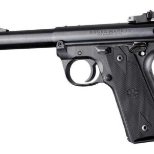 Ruger 22/45 MKIV Rubber Grip Panels Checkered W/Diamonds Black