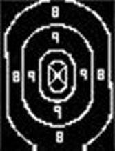 Speedwell Official NRA Police Qualification Silhouette Target Repair Center - 500/Pack
