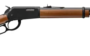 Classic bolt-action rifle with wooden stock and long barrel.