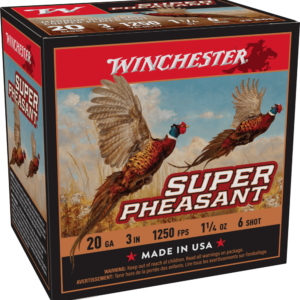 WINCHESTER SUPER X PHEASANT 20 GA 3" #6 HB 1-1/4 OZ 25 RD/BX 10 BX/CS
