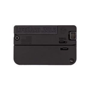 Compact LIFE CARD .22LR magazine for firearms and self-defense.